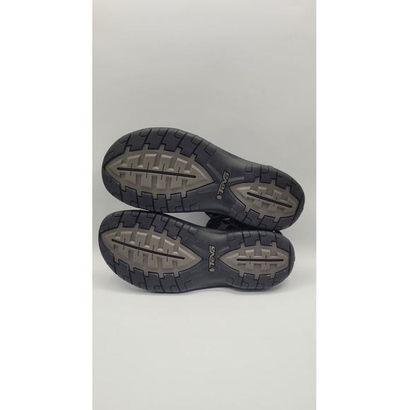Teva Minam Hiking Sandals Mens 12 Black Gray Spider Rubber Trail Outdoor 4289